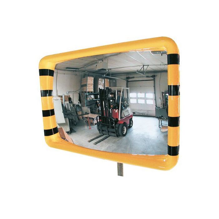 Industriespiegel Check Point, Acryl, Rahmen gelb/schwarz