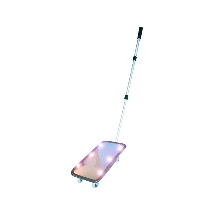Inspektionsspiegel, Teleskoparm bis 110 cm, 200 x 400 mm, LED-Beleuchtung, mit Rädern