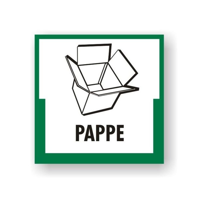 Wertstoffkennzeichnung - Pappe verschiedene Ausführungen