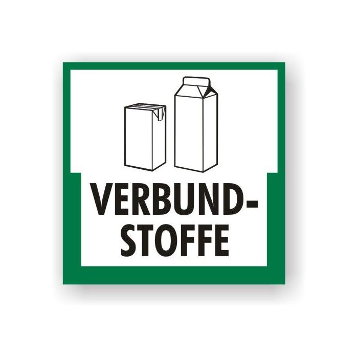 Wertstoffkennzeichnung - Verbundstoffe verschiedene Ausführungen