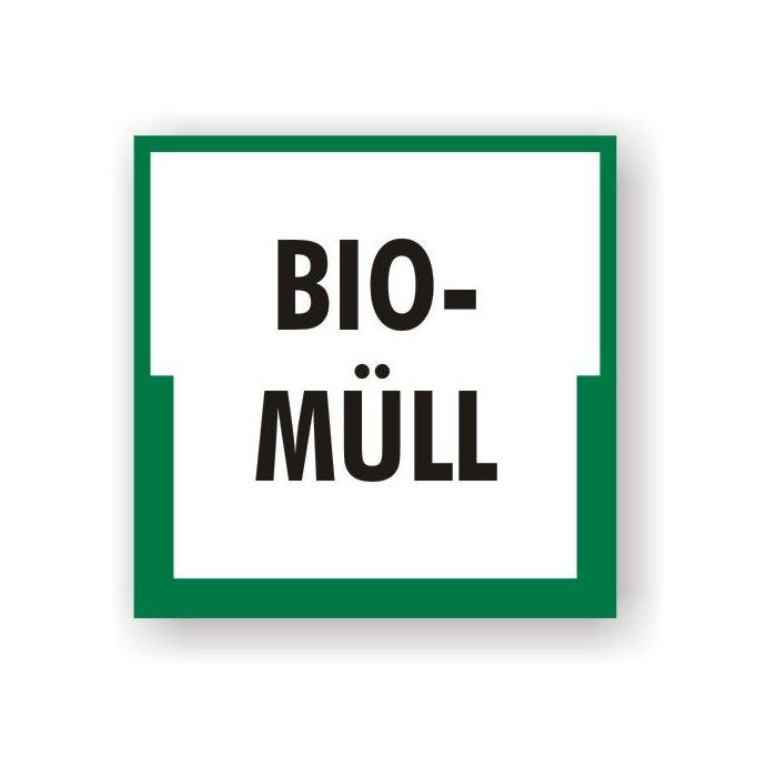 Wertstoffkennzeichnung - Bio-Müll verschiedene Ausführungen