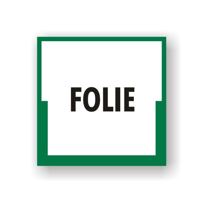 Wertstoffkennzeichnung - Folie verschiedene Ausführungen