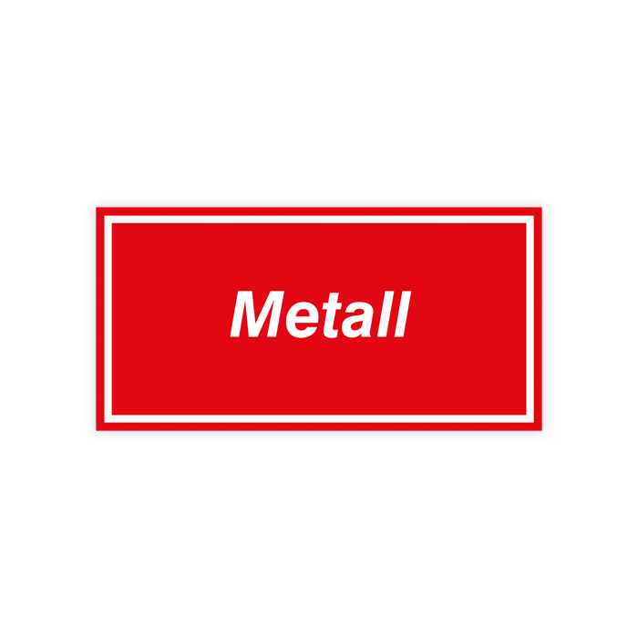Wertstoffkennzeichnung - Metall Kunststoff, 300 x 150 mm