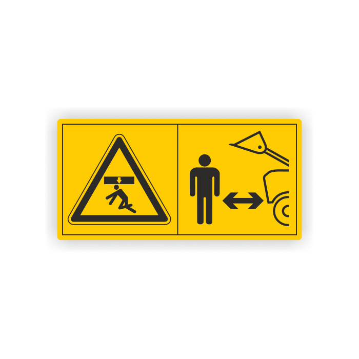 Maschinenschild, Frontladerschwinge, gem. ISO 11684, Folie