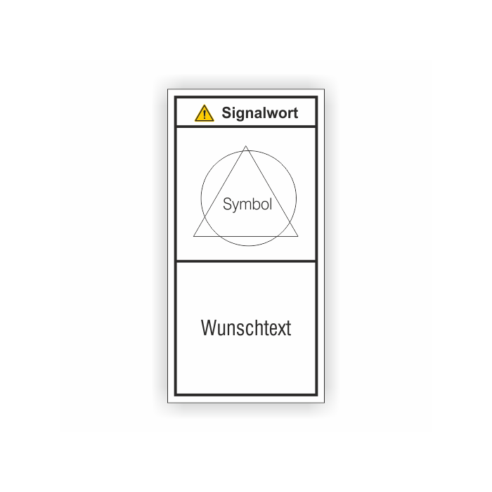Kombischild mit Signal-Panel+Wunschtext, individuell, Folie,