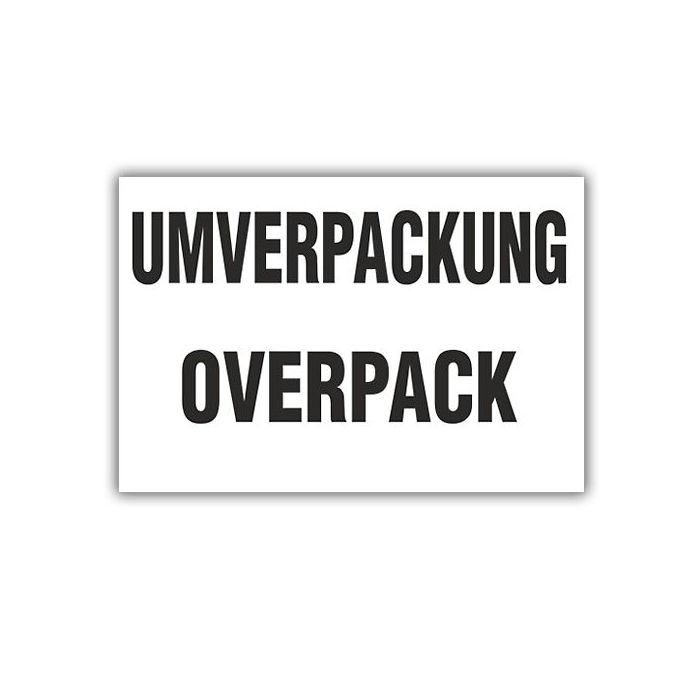 Etikett - UMVERPACKUNG / OVERPACK,     Aufkleber, Folie, 160 x 100 mm