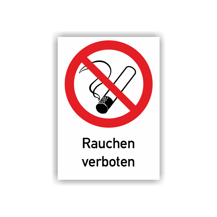 Verbotsschild, Rauchen verboten, BGV A8