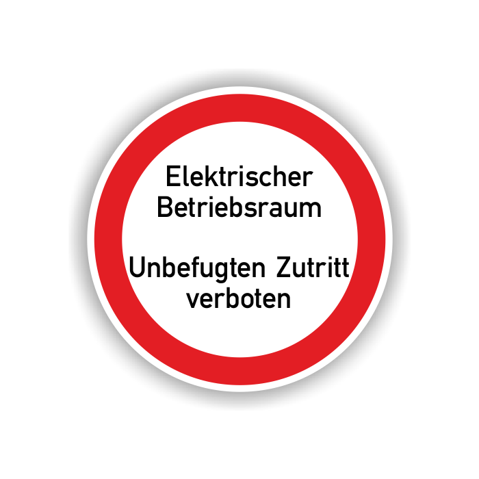 Verbotsschild, Elektrischer Betriebsraum, praxisbewährt, Aufkleber, Folie, d = 200 mm