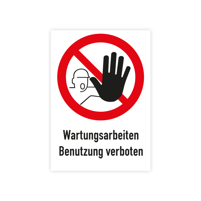 Verbotsschild, Wartungsarbeiten Benutzung verboten ASR A1.3, Magnetfolie, 210 x 297 mm