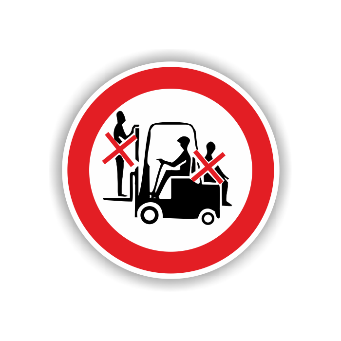 Verbotsschild, Mitfahren verboten, praxisbewährt, Aufkleber, Folie