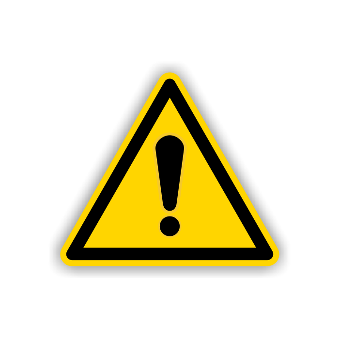 Warnschild, Allgemeines Warnzeichen, Ausrufezeichen, ISO 7010