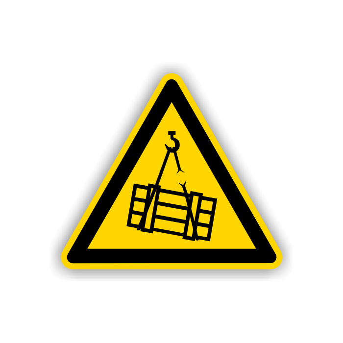 Warnschild, Warnung vor schwebender Last, BGV A8,