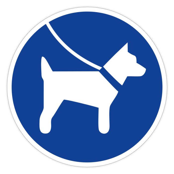 Gebotsschild, Hunde anleinen praxisbewährt, Kunststoff, d = 200 mm