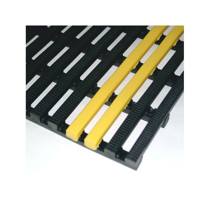 Arbeitsplatzmatte Industry, PVC, schwarz/gelb