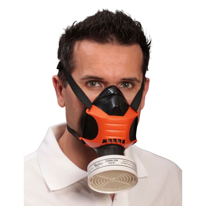EKASTU Safety Halbmaske Polimask ALFA mit Rundgewindeanschluss nach DIN EN 148-1