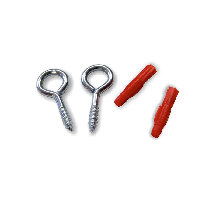 Schraubenset 4, Ösenschrauben für Schilder,  Inhalt: Ösenschrauben, verzinkt, 25x12, 2 Dübel