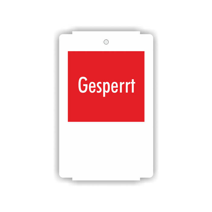 Qualitätsanhänger aus Kunststoff, Gesperrt