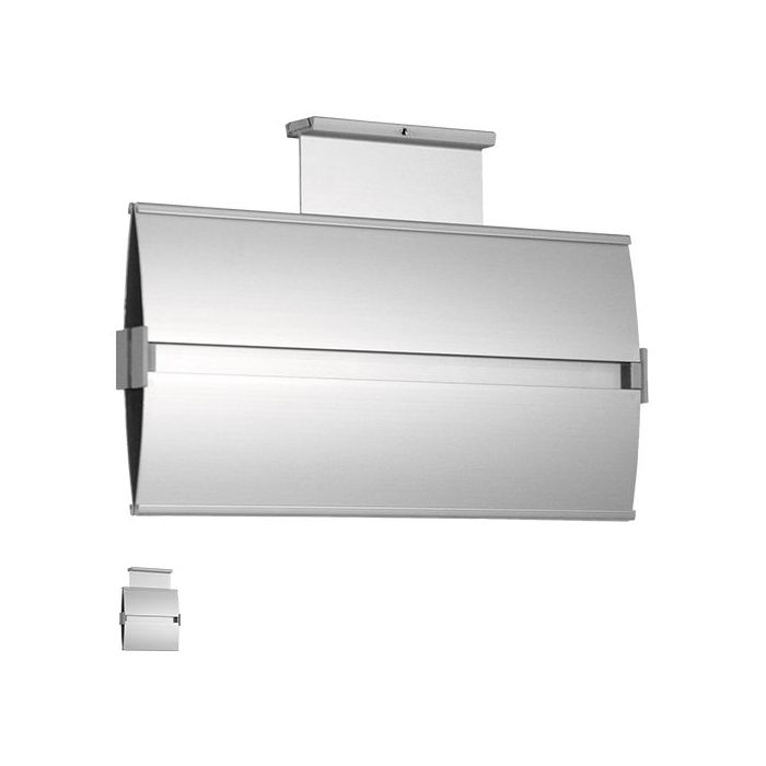 Schilderträger, Fahnenschild für Deckenmontage, Aluminium silber eloxiert
