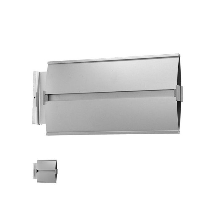 Schilderträger, Fahnenschild für Wandmontage, Aluminium silber eloxiert