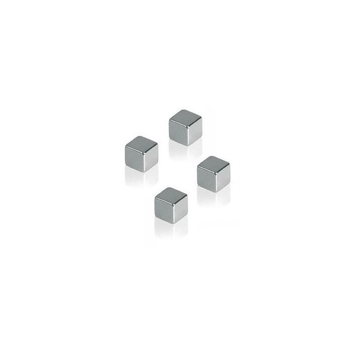Magnete aus Neodym, Würfel, silber, 10x10 mm