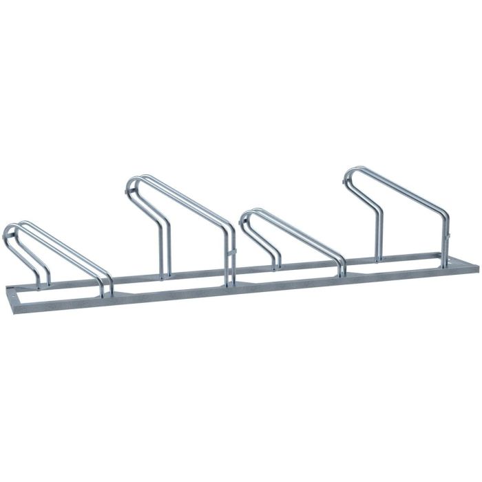 Fahrradständer, 4 Plätze, 45° links, 2260x500 mm, Hoch-/Tiefstellung, einseitig, feuerverzinkt