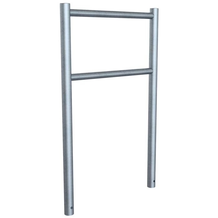 Anlehnbügel, Standrohre Ø 60mm, Einbetonieren, 1300x800 mm (HxB), Flachkopf, feuerverzinkt