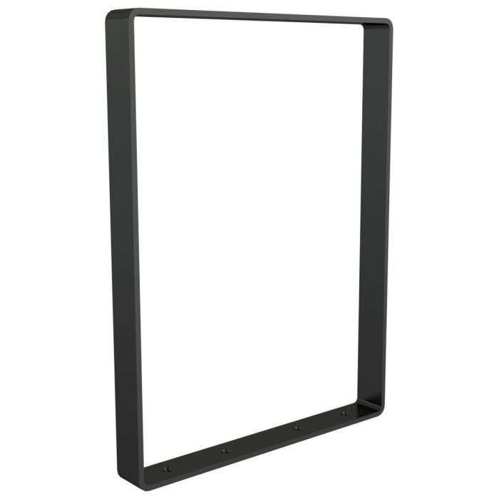 Anlehnbügel 600mm, Aufdübeln, Flachstahl gebogen 70x10mm, Gesamthöhe 800mm, Eisenglimmer