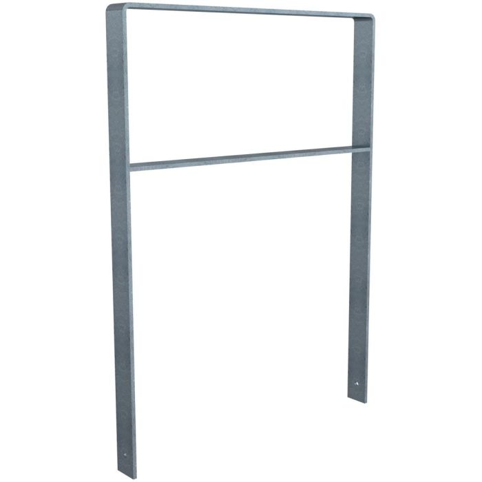 Anlehnbügel 800mm, Querholm, Einbetonieren, Flachstahl gebogen 70x10mm, 1100mm, feuerverzinkt