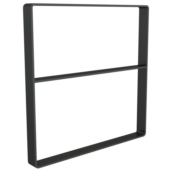 Anlehnbügel 800mm, Querholm, Aufdübeln Flachstahl gebogen 70x10mm, Gesamthöhe 800mm, Eisenglimmer