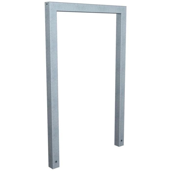 Anlehnbügel, 750mm, zum Einbetonieren, 800mm Überflur, Rechteckrohr 60x60mm, feuerverzinkt