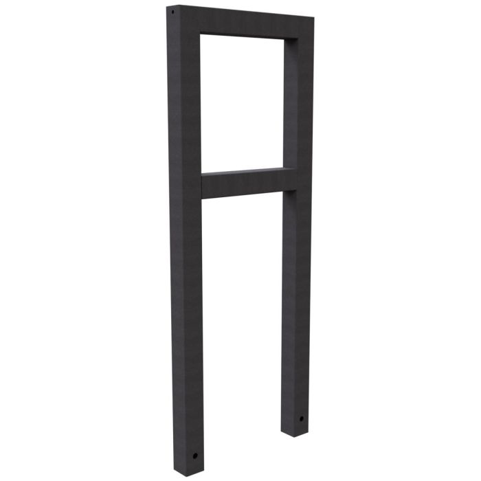 Anlehnbügel, 450mm, Querholm, Einbetonieren, 800 mm Überflur, Rechteckrohr 60x60mm, Eisenglimmer