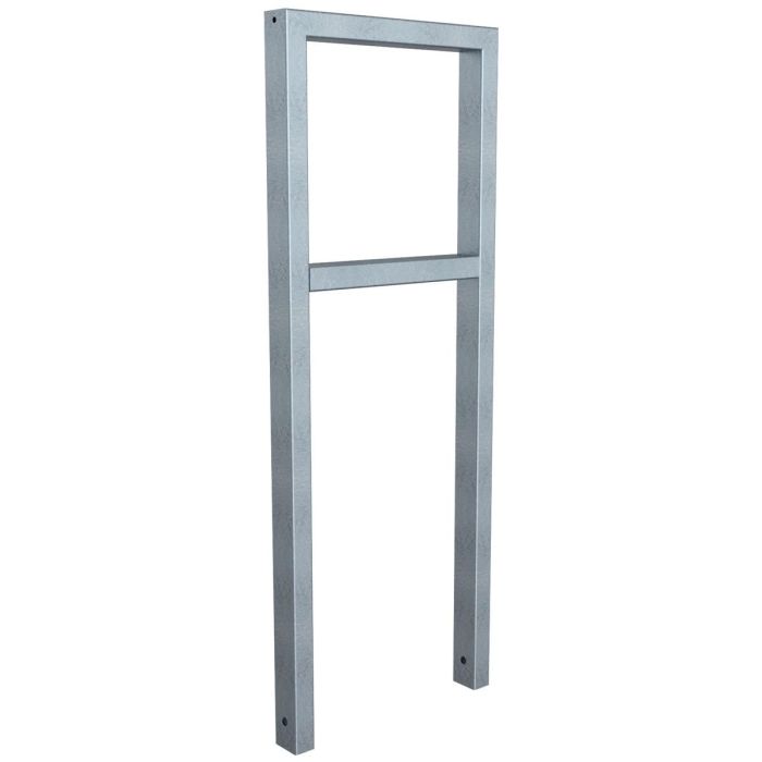 Anlehnbügel, 450mm, Querholm, Einbetonieren, 800 mm Überflur, Rechteckrohr 60x40mm, feuerverzinkt