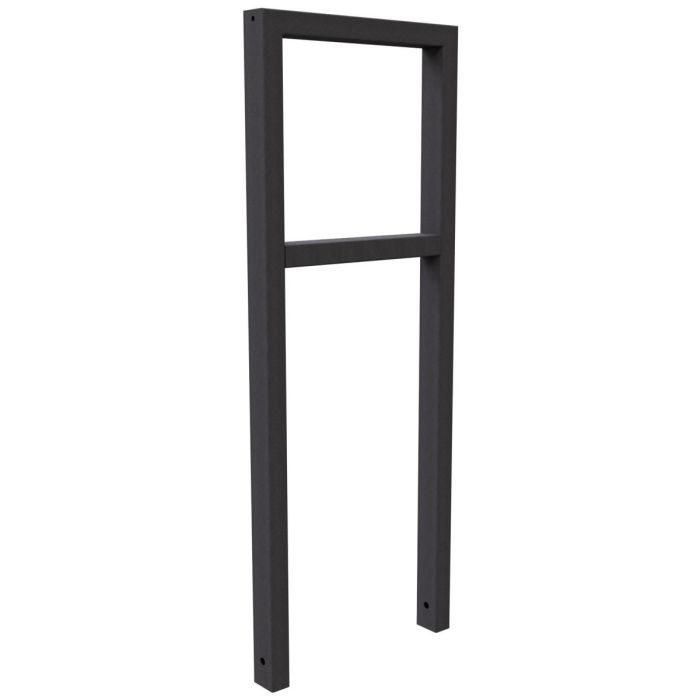 Anlehnbügel, 450mm, Querholm, Einbetonieren, 800 mm Überflur, Rechteckrohr 60x40mm, Eisenglimmer
