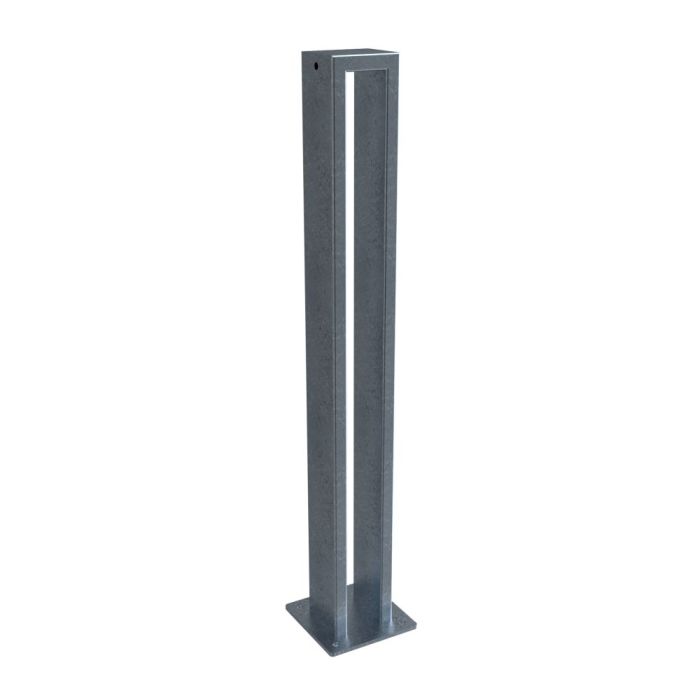 Einzelparker, 800x95 mm (HxB), Vierkant, Aufdübeln, Bodenplatte 150x150mm, feuerverzinkt