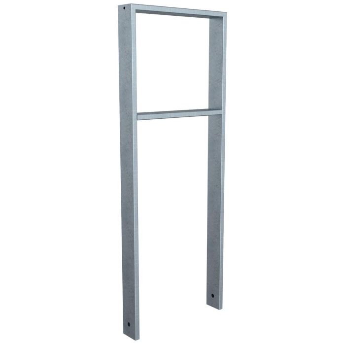 Anlehnbügel, 450mm, Querholm, Einbetonieren, 800 mm Überflur, Rechteckrohr 80x20mm, feuerverzinkt