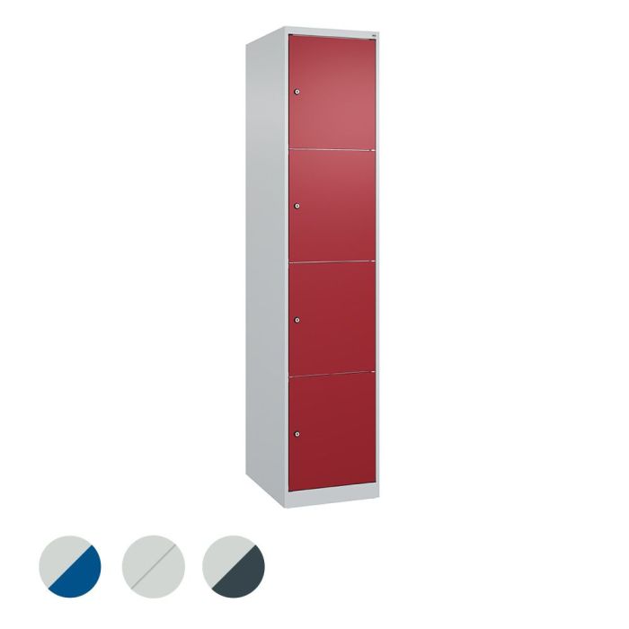 C+P Schließfachschrank Classic PLUS bodenstehend, 4 Fächer, 1850x400x500mm,versch. Farben