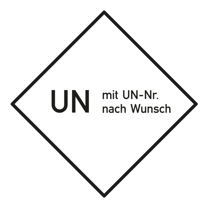 Gefahrgutkennzeichen, UN-Etikett mit Wunschnummer, 100 x 100 mm, 100 St./ Rolle