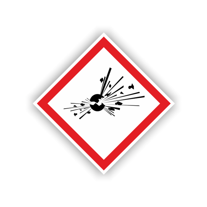 Gefahrensymbol GHS01 Explodierende Bombe, Folie, verschiedene Ausführungen