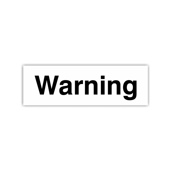 GHS-Signalwort Warning,  Folie, verschiedene Formate