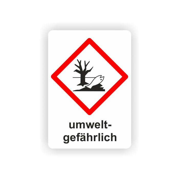 Gefahrensymbol GHS09 Umwelt- Gewässergefährdend,  umweltgefährlich, 26 x 37 mm, 12 St./VE