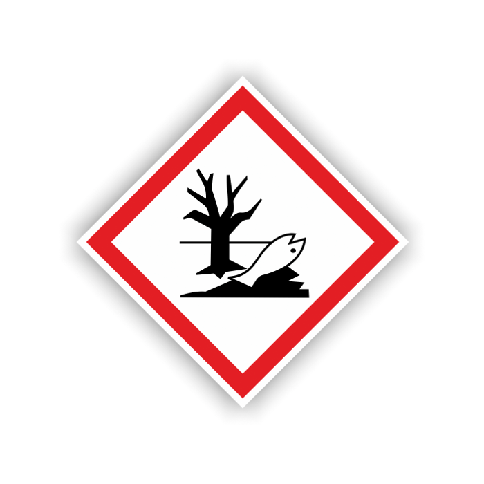 Gefahrensymbol GHS09 Umwelt- Gewässergefährdend, Folie, verschiedene Ausführungen