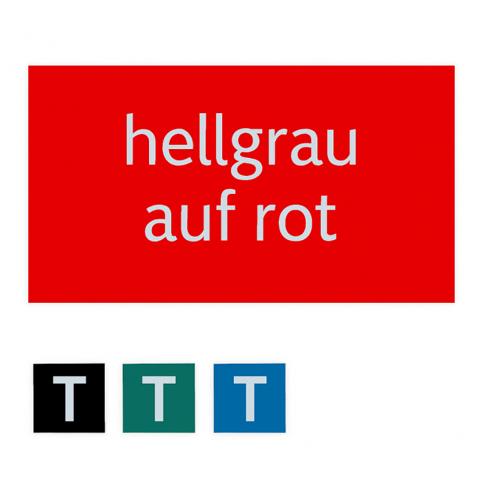 Kennzeichnungsschild mit Wunschtext, graviert, Aluminium 1 mm, in verschiedenen Ausführungen
