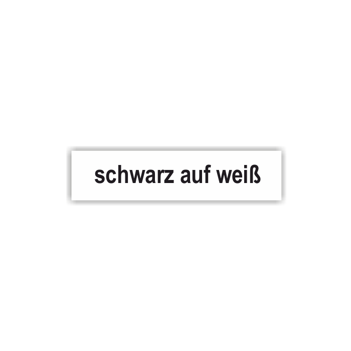 Gravurschild mit Wunschtext, Kunststoff, 1,5 mm, ohne Träger (Schelle)