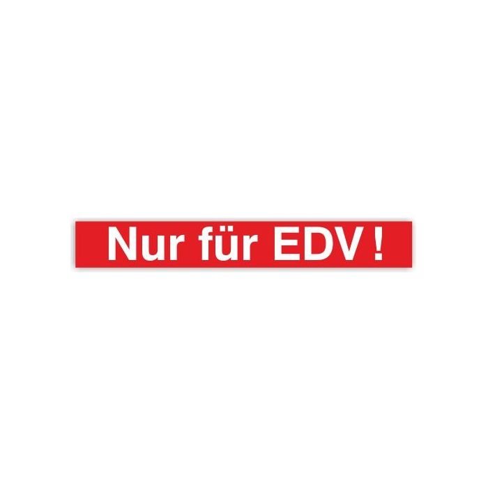 Stromkreisaufkleber "Nur für EDV"
