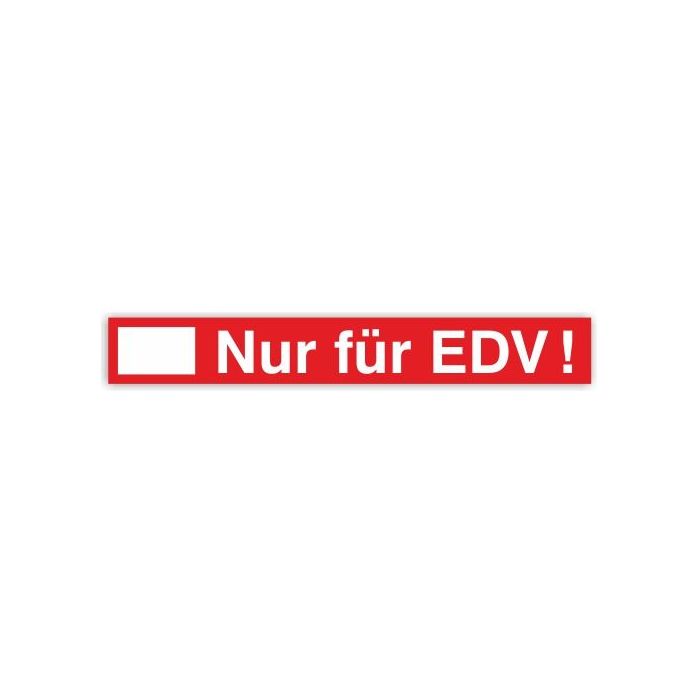 Stromkreisaufkleber "Nur für EDV" + Strk.