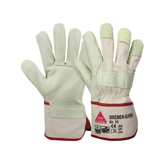 Hase Lederhandschuhe Bremen-Super, 12 Paar