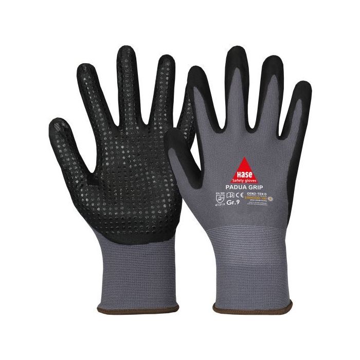 Hase Montagehandschuhe Padua Grip OekoTex®, 10 Paar