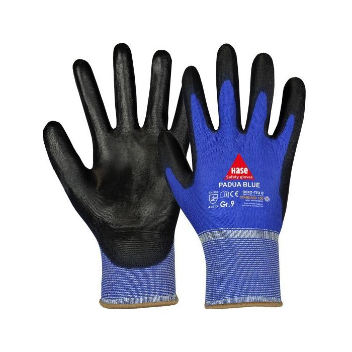 Hase Montagehandschuhe Padua Blue OekoTex®, 12 Paar