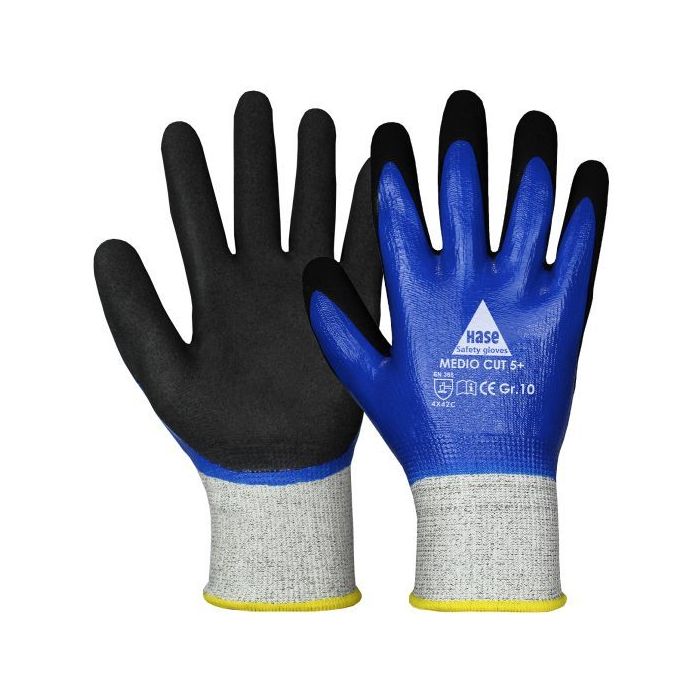 Hase Schnittschutzhandschuhe Medio Cut 5+, Leistungsstufe C, 10 Paar