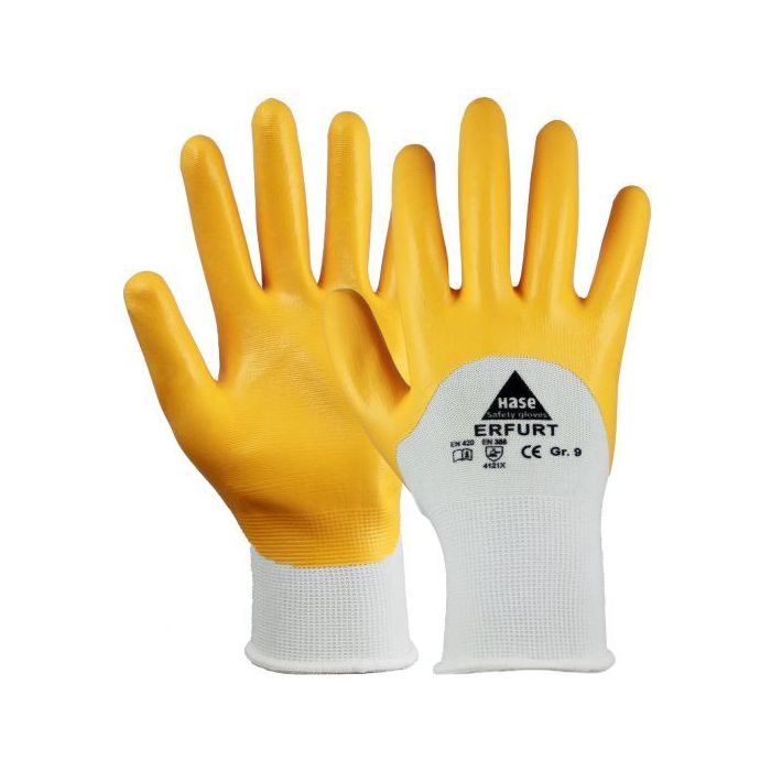 Hase Nitrilhandschuhe Erfurt, gelb, 12 Paar